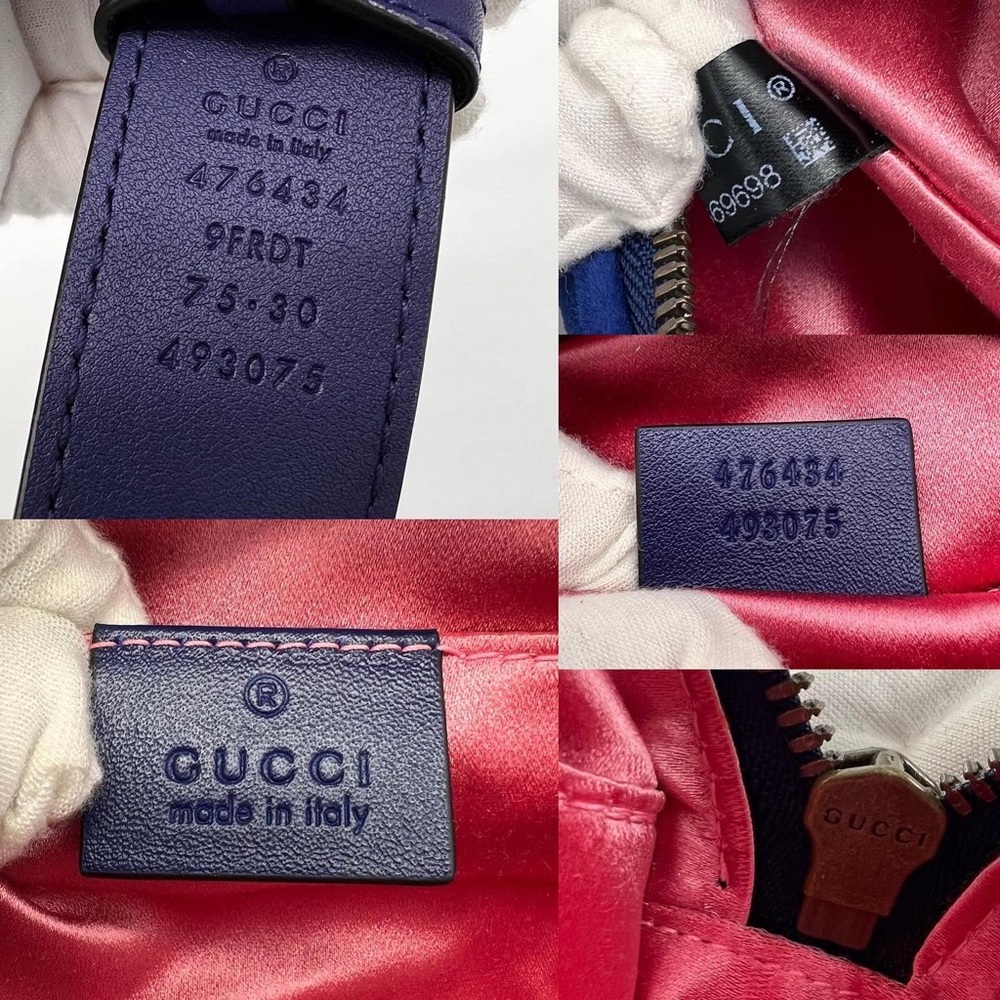 Authentic Gucci Marmont Blue Velvet belt bag - Picture 14 of 16
